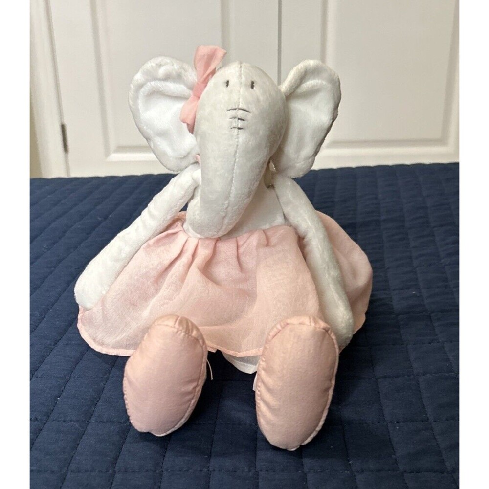 Baby Ganz Elephant Pink Ballerina Tutu Plush Stuffed Animal 13”